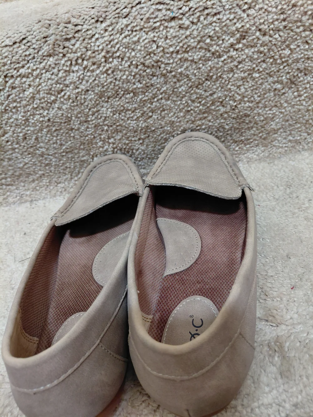 b.o.c. Neutral Taupe Suede Slip-On Loafers